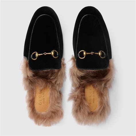 gucci feather slipper|gucci princetown velvet slipper.